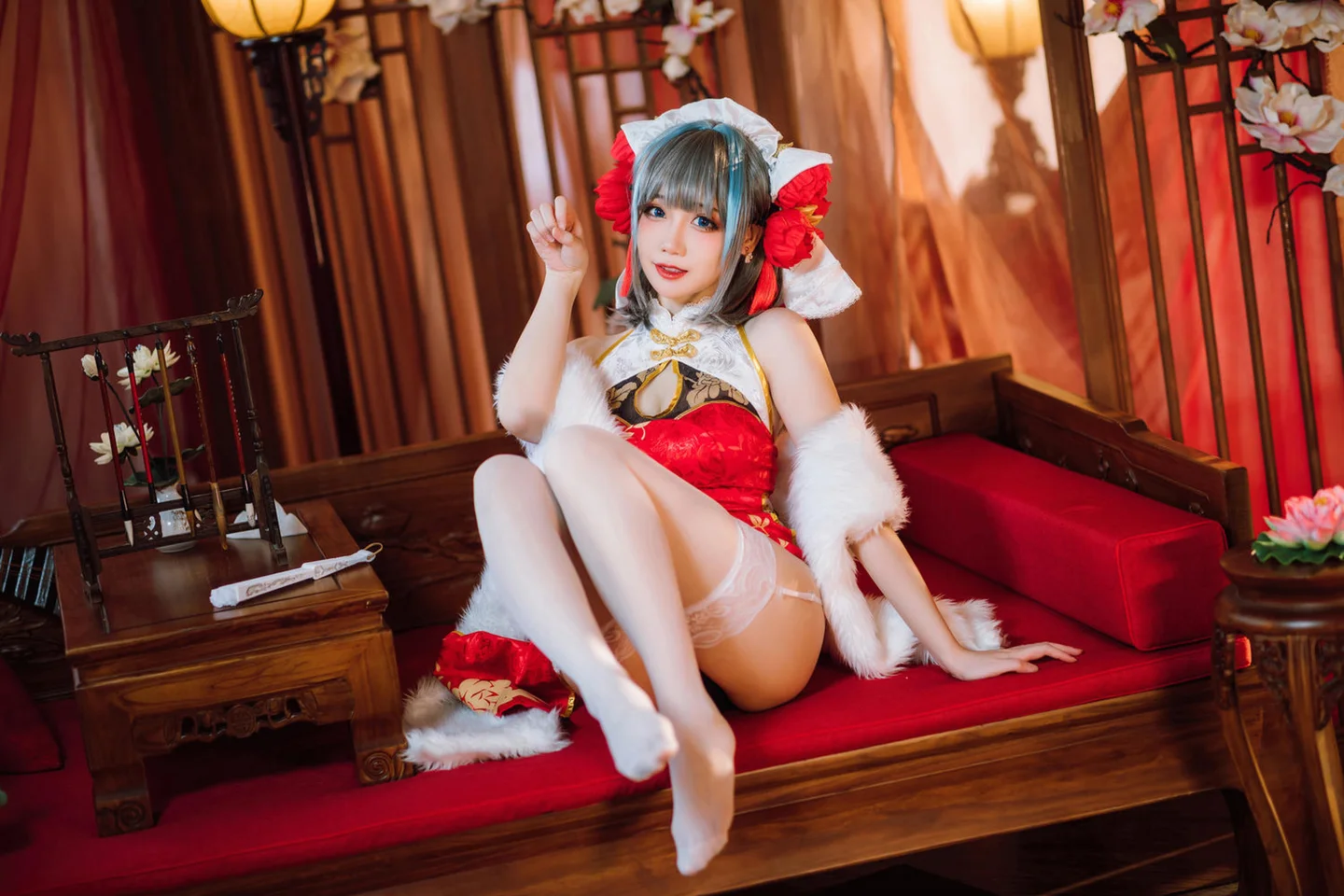 焖焖碳 - 碧蓝航线·柴郡旗袍 [29P-186MB] tg@simisebaisi 【丝足阁】009.webp